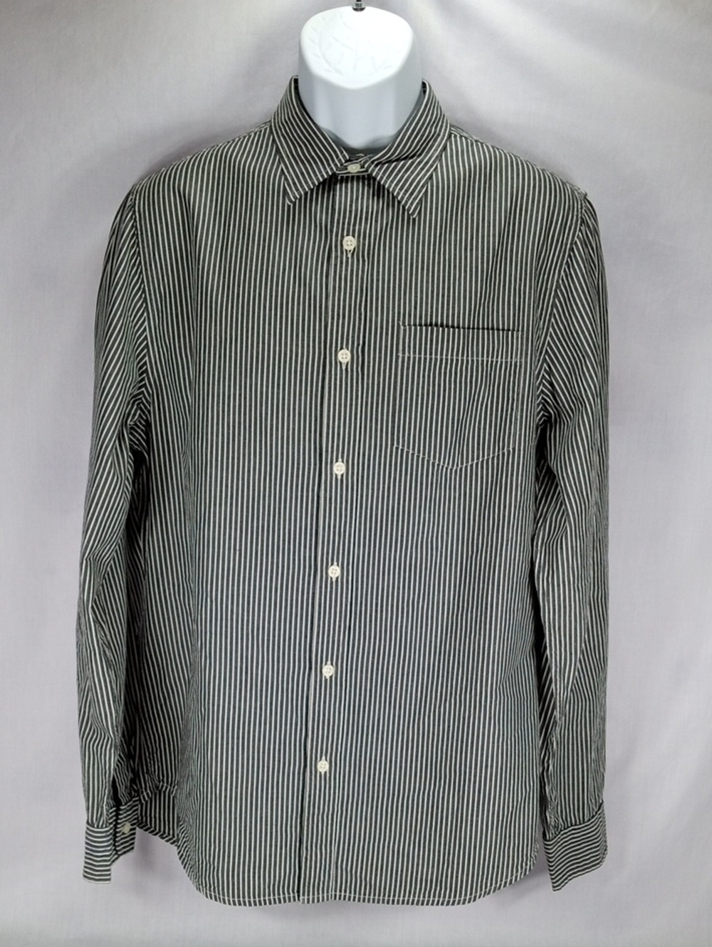 Ralph Lauren Denim & Supply Men's  Vertical Stripe Button-Down Shirt LS Large